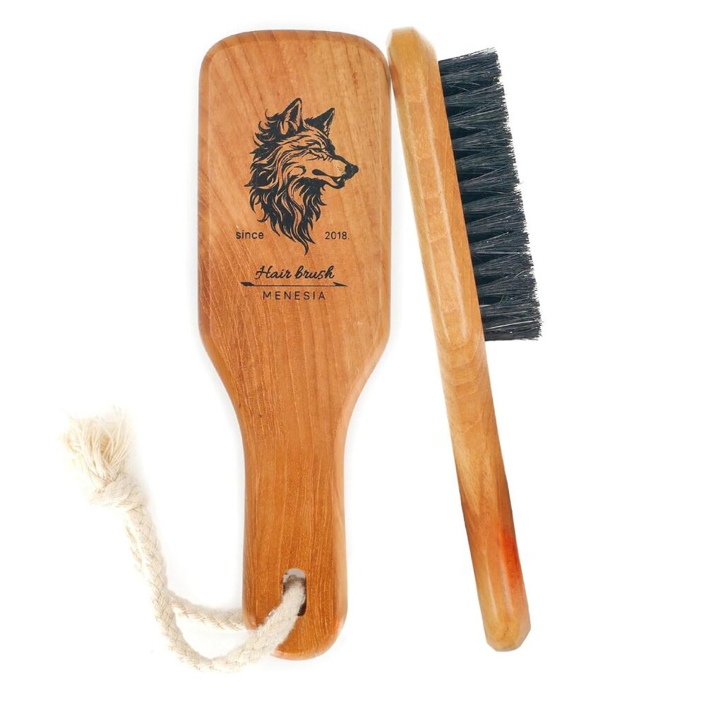 Soft Bristle Brush - Boar Bristle for Men and Women, Slicking Back, Fine and Sle